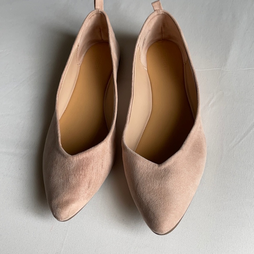 Velvet Pointed Toe Flats